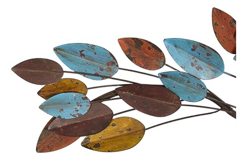 Deco 79 Decoración De Pared De Hoja De Metal, 43 X 2 X 10