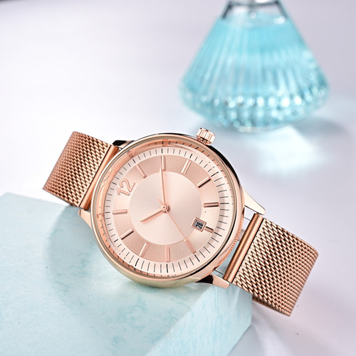 Reloj Mujer Moda Elegante Cuarzo Casual Cinturón De Malla