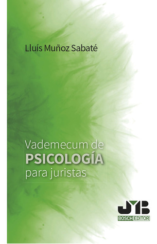 Libro Vademecum De Psicología Para Juristas.