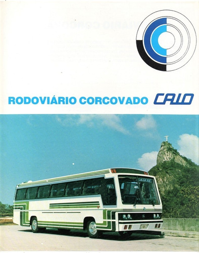 Folder Propaganda Onibus Rodoviario Corcovado Caio Ano 70 80