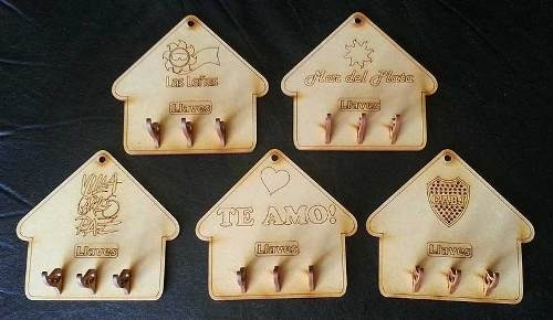 Imagen 6 de 6 de 15 Porta Llaves Pared Souvenirs Recuerdo Madera Fibrofacil