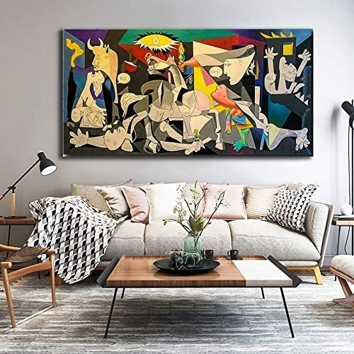 Imagen 2 de 8 de Cuadro- Guernica Pablo Picasso- Canvas 130x60 Cm.