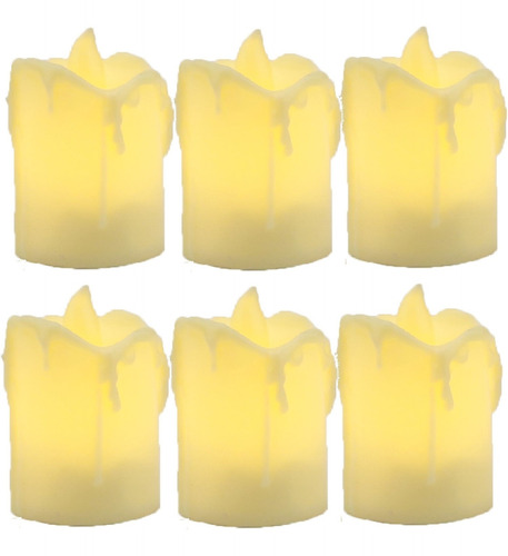 6 Velas Led Eletronica Luz Kit Para Decoração 5cm Atacado