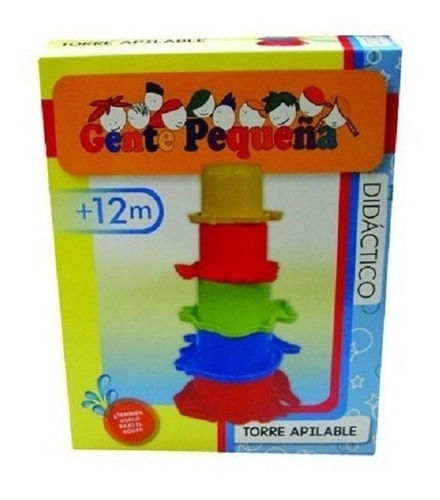 Juego Didactico Torre Apilable - Gente Pequeña - +12meses Color Multicolor