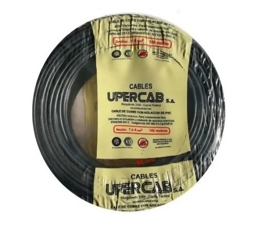 Cable Unipolar 4mm Upercab Normalizado Iram X 100 Metros