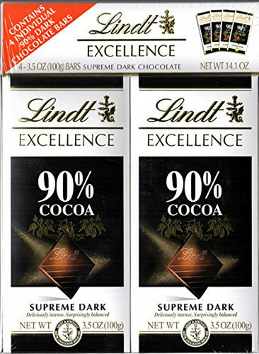 Barras De Chocolate - Lindt Excellence Bar, 90% Cocoa Suprem