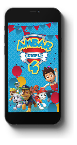 Video Invitación Personalizada -patrulla Canina - Paw Patrol