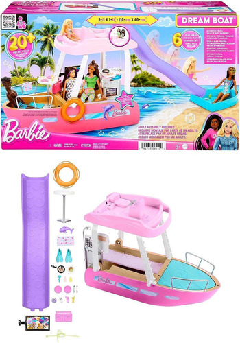 Barco Lancha Dos Sonhos Com Piscina Da Barbie - Mattel Hjv37