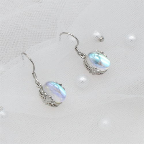 Xc Pendientes Redondos De Cristal Vintage Para Mujer