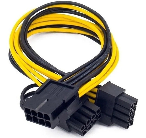 Imagen 1 de 6 de Cable Splitter 8 Pin A 2x 8 (6+2) Pcie Mineria Cripto