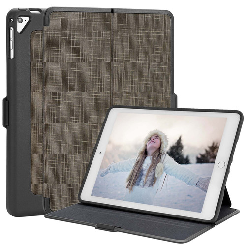 Kahki iPad 2017 5ta Gen Para Apple Caso Folio Stand Smart Co