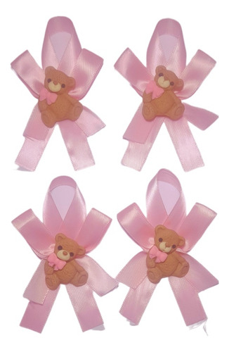 40 Distintivos Invitados Osita En Rosa Baby Shower Recuerdos