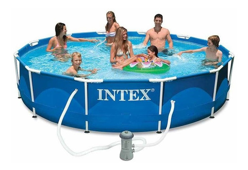 Piscina Estructural Redonda 3.66mx76cm Niños Familiar Intex