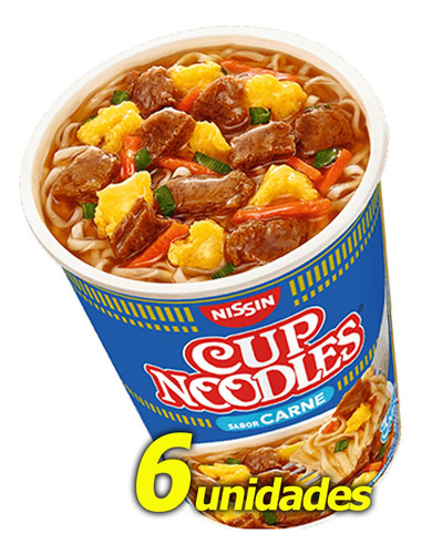 Cup Noodles Nissin 10 Copos Com Sabores Sortidos Kit Com 10