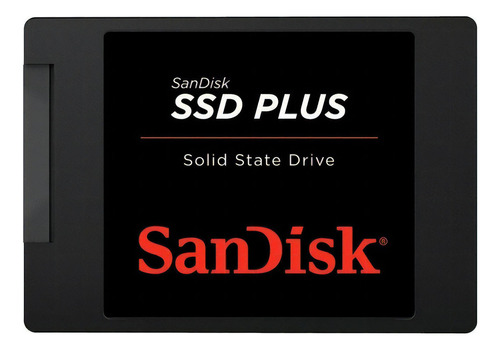 SSD Sandisk Plus Sata3 Vel de 480 GB. Lectura: 535 mb, negro