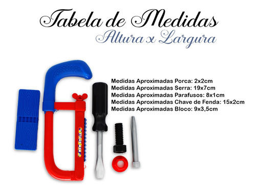Imagem 4 de 7 de Kit De Ferramenta Infantil Didatico Ferramentas De Brinquedo