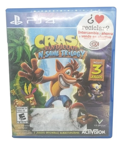 Crash Bandicoot: N. Sane Trilogy Ps4 Seminuevo (Usado)