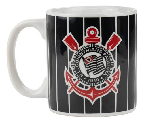 Caneca De Porcelana Time Corinthians Licenciado 300 Ml