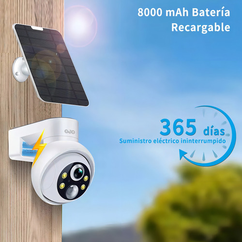 Ojo® 4g Tarjeta Sim Solar Cámara De Seguridad Exterior Full Hd Con Alarma Camaras De Vigilancia Camara 2k Verdaderamente Inalámbrico