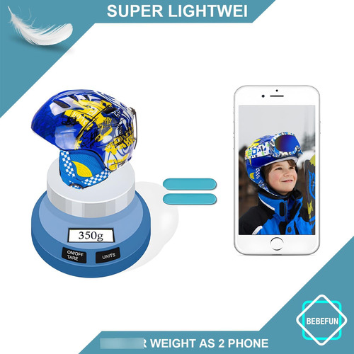 Casco De Esquí Ligero Para Niños Con Googles Tamaño Pequeñ
