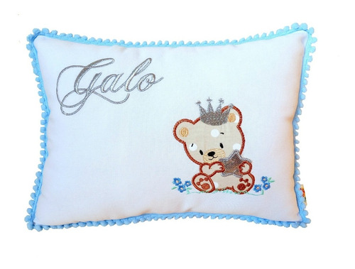 Almohada Nombre Y Aplique Bordado Bebe Regalo Recién Nacidos