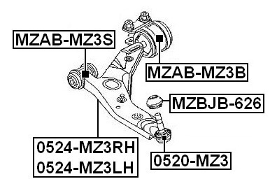 Imagen 2 de 2 de Munon Meseta Delantera Inferior Mazda 3 2003-2009