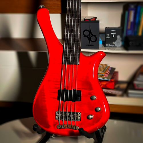 Baixo 5 Cordas Ativo Warwick Fortress Masterman Red Alemao (Usado)