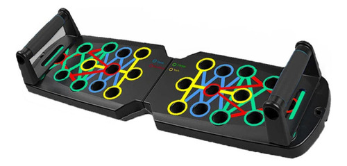 Tablero De Ejercicios Flexiones Lagartijas Color Negro