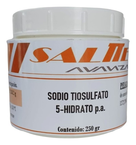 Sodio Tiosulfato 5-hidrato P. A. X 250 Gr - Salttech