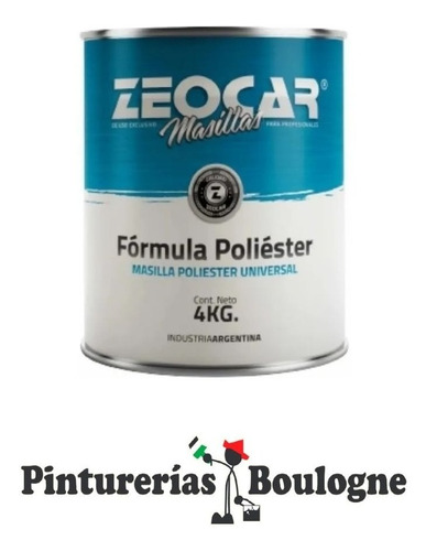 Masilla Plastica Zeocar Poliester 2,5 Kg C/catalizador. 