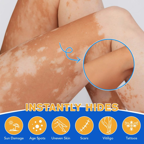 Loción Maquillaje Piernas Manchas Cicatrices Resistente Agua Brillo Medio