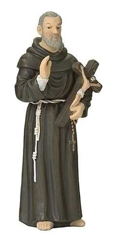 Estatua De San Po (padre Pio) - 3.5 Pulgadas (roman 5028-9)