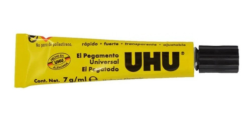 Pegamento Universal Uhu 7 Ml Madera Cartón Tela Cuero X 10 U