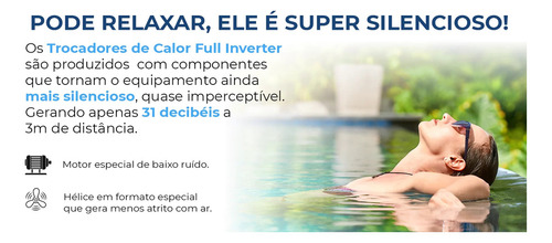 Trocador Calor Inverter Piscinas Até 53000 Litros Sodramar 220V