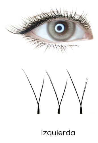 Diyday Foxy Eyes Pestañas Yy 0,07 D Mix Para Efecto Foxy Eye Negro Izquierda 1.5 Cm 0.07 Mm