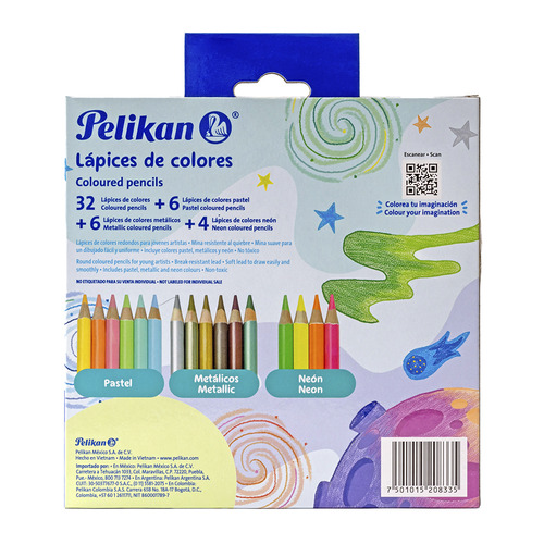 Imagen 3 de 5 de 48 Lapices De Colores Redondos Pelikan