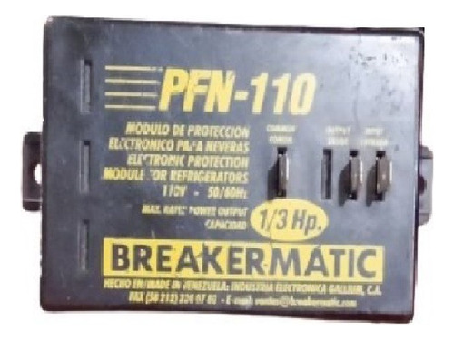 Protector De Voltaje Breakermatic Pfn-110 1/3hp 