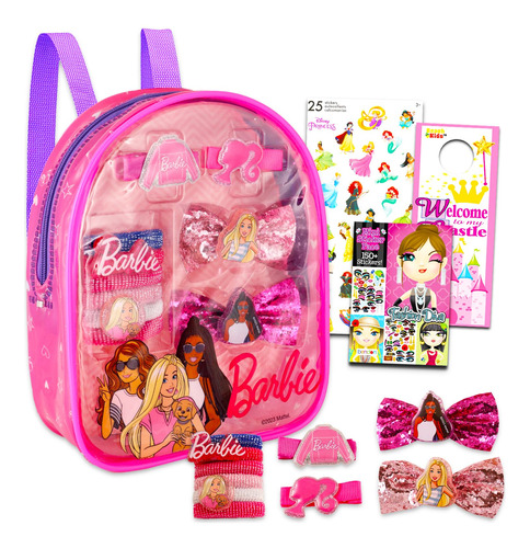 Set De Bolsas Para Accesorios De Pelo Disney Barbie Con 10 A