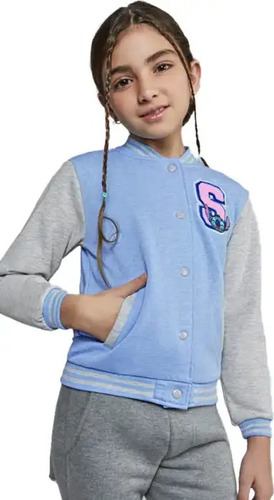 Sudadera Universitaria Stitch Casual Niñas Disney 1092073