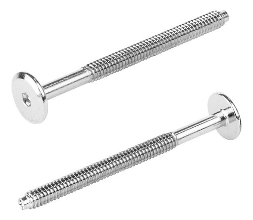 Tornillo Conector Union Niquelado Muebles 8cm X 1/4 10pzs FICUS.MX