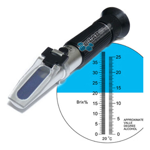 Refractometro Optico Vino 0 - 40 Brix 0 - 25 Vol Alcohol