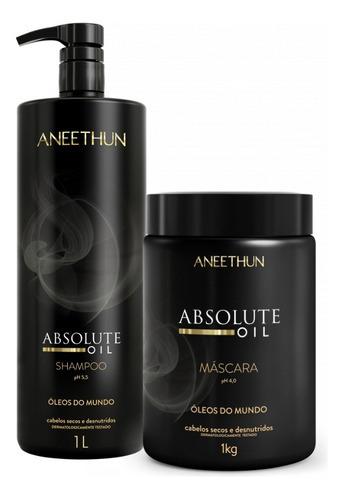 Kit Aneethun Absolute Oil Nutrição- Shampoo 1l E Máscara 1kg