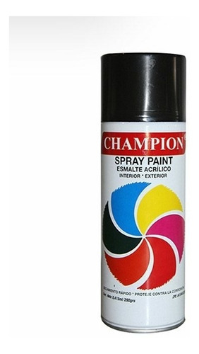Spray Negro Brillante Champion