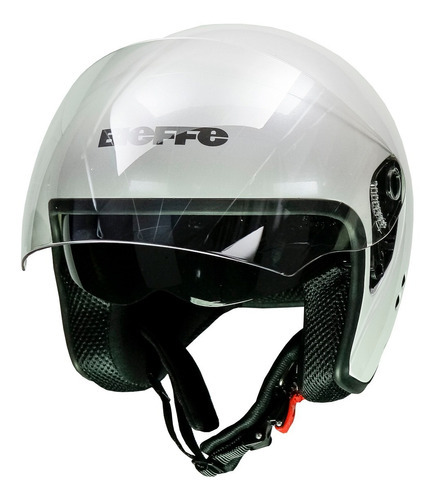 Capacete Moto Bieffe Allegro Classic Aberto Cor Branco Perolado com Grafite Tamanho do capacete 60