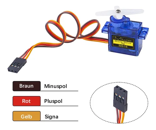 Microservomotor Miuzei Sg90 9g Metal Gear Para Arduino 10 P