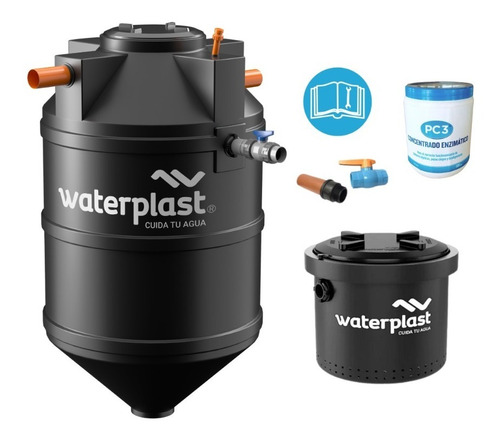 Biodigestor Auto Waterplast 600l + Camara Lodos + Enzima Pc3