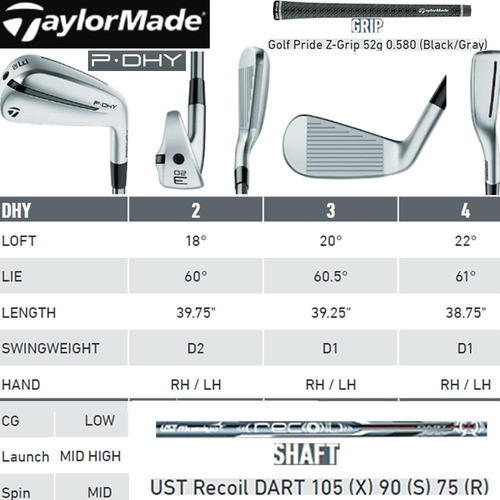 Taylormade Golf Dhy 3 Grafito Rígido De Mano Izquierda