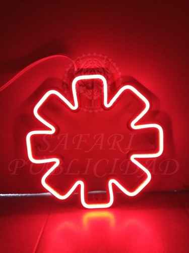  Cartel Logo  Red Hot Chili Peppers En Neón Led - Luminoso