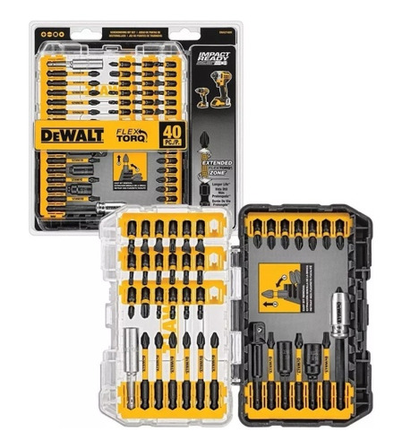 Set 40 Pzs Dewalt Para Atornillador Impacto Alto Rendimiento