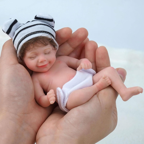 Babeside Miniatura Reborn Baby Dolls Silicona Cuerpo Complet